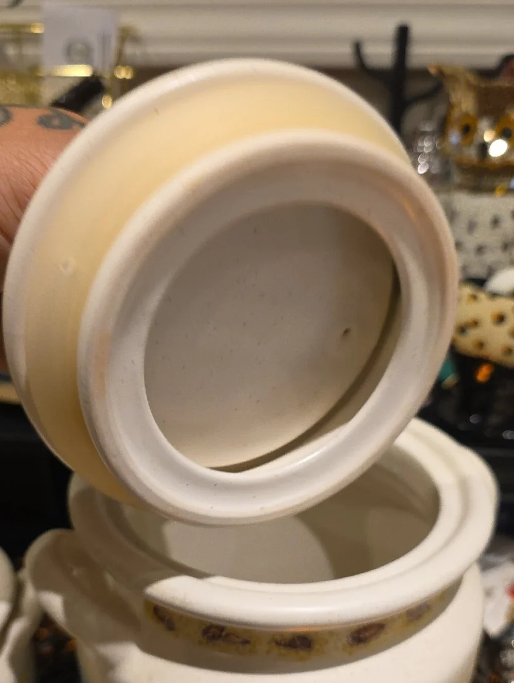Vintage Cream Coastal Lighthouse Ceramic Canister Set